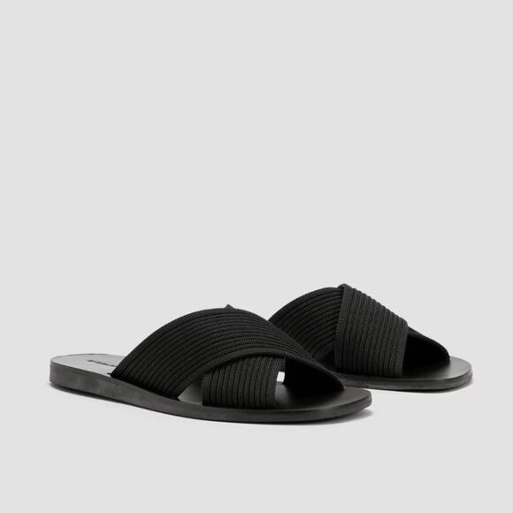 New Everlane The Day Crossover Sandal in Black Size 10 - Picture 1 of 11